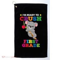 Ready To Crush 1St Grade Koala Bear Funny Back To School Gift Golf Towel thumb 0