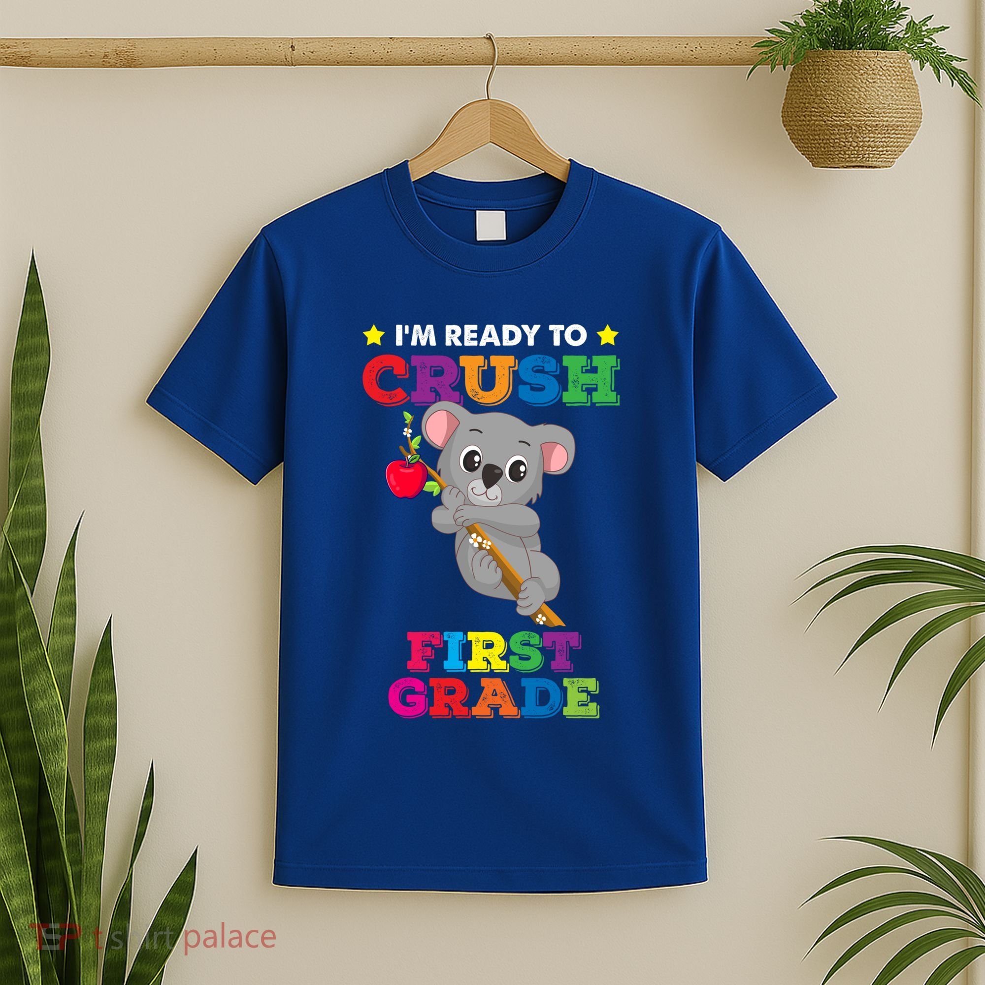 Ready To Crush 1St Grade Koala Bear Funny Back To School Gift T-Shirt
