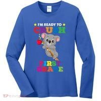 Ready To Crush 1St Grade Koala Bear Funny Back To School Gift Women's Long Sleeve Shirt thumb 0