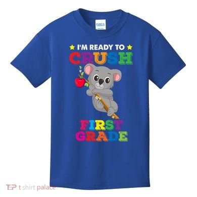 Ready To Crush 1St Grade Koala Bear Funny Back To School Gift Kids T-Shirt
