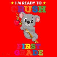 Ready To Crush 1St Grade Koala Bear Funny Back To School Gift Santa Hat thumb 1