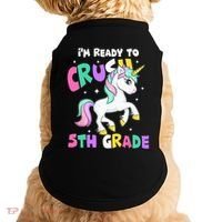 Ready To Crush 5th Grade Unicorn Back To School First Day Doggie Tank thumb 0