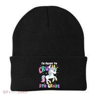 Ready To Crush 5th Grade Unicorn Back To School First Day Beanie thumb 0