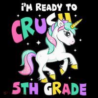 Ready To Crush 5th Grade Unicorn Back To School First Day Women's Hoodie thumb 2