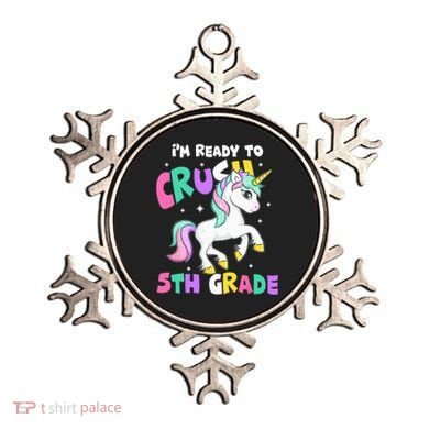 Ready To Crush 5th Grade Unicorn Back To School First Day Ornament
