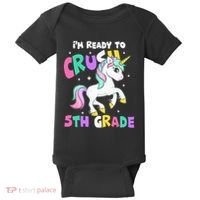 Ready To Crush 5th Grade Unicorn Back To School First Day Baby Bodysuit thumb 0