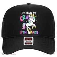 Ready To Crush 5th Grade Unicorn Back To School First Day Hat thumb 0