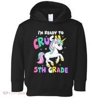 Ready To Crush 5th Grade Unicorn Back To School First Day Toddler Hoodie thumb 0