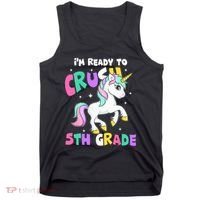 Ready To Crush 5th Grade Unicorn Back To School First Day Tank Top thumb 0
