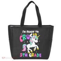 Ready To Crush 5th Grade Unicorn Back To School First Day Tote Bag thumb 0