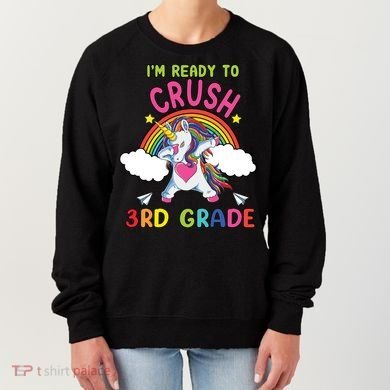 Ready To Crush 3Rd Grade Dabbing Unicorn Back To School Gift Women's Sweatshirt