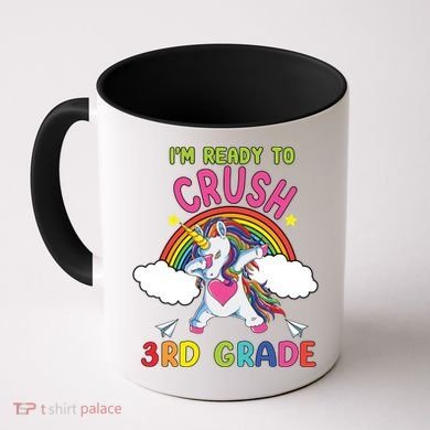 Ready To Crush 3Rd Grade Dabbing Unicorn Back To School Gift Coffee Mug