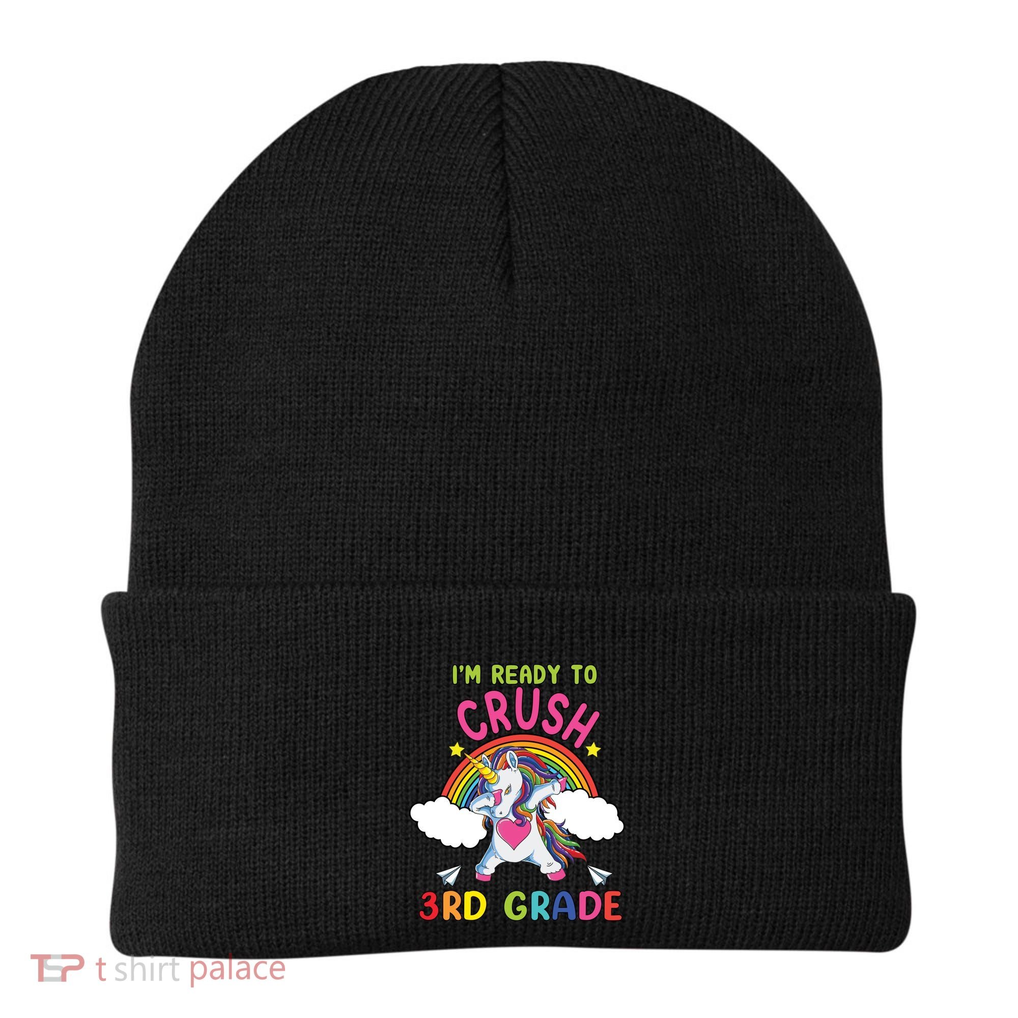 Ready To Crush 3Rd Grade Dabbing Unicorn Back To School Gift Beanie