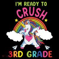 Ready To Crush 3Rd Grade Dabbing Unicorn Back To School Gift Women's Hoodie thumb 2