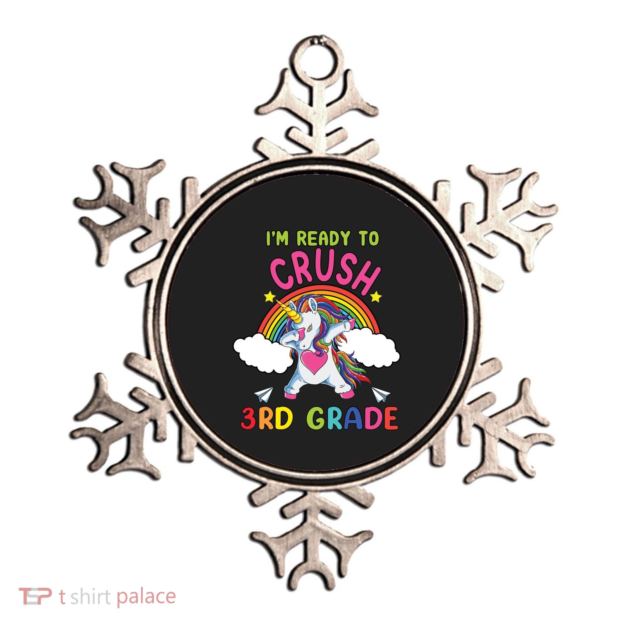 Ready To Crush 3Rd Grade Dabbing Unicorn Back To School Gift Ornament