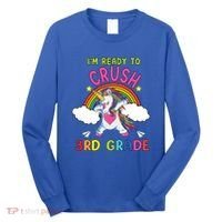 Ready To Crush 3Rd Grade Dabbing Unicorn Back To School Gift Long Sleeve Shirt thumb 0