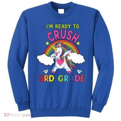 Ready To Crush 3Rd Grade Dabbing Unicorn Back To School Gift Sweatshirt