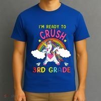 Ready To Crush 3Rd Grade Dabbing Unicorn Back To School Gift T-Shirt thumb 3
