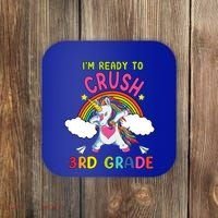 Ready To Crush 3Rd Grade Dabbing Unicorn Back To School Gift Coaster thumb 0