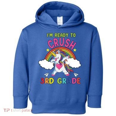 Ready To Crush 3Rd Grade Dabbing Unicorn Back To School Gift Toddler Hoodie