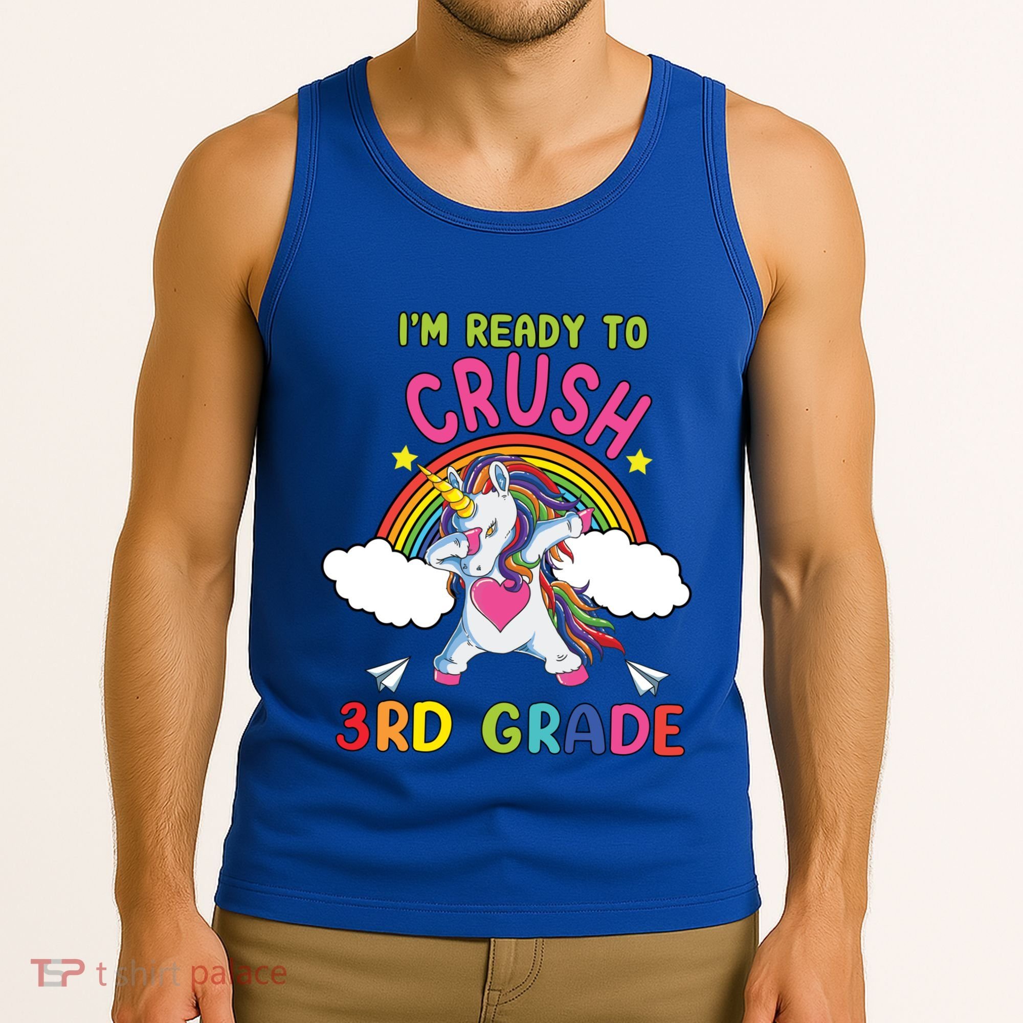 Ready To Crush 3Rd Grade Dabbing Unicorn Back To School Gift Tank Top