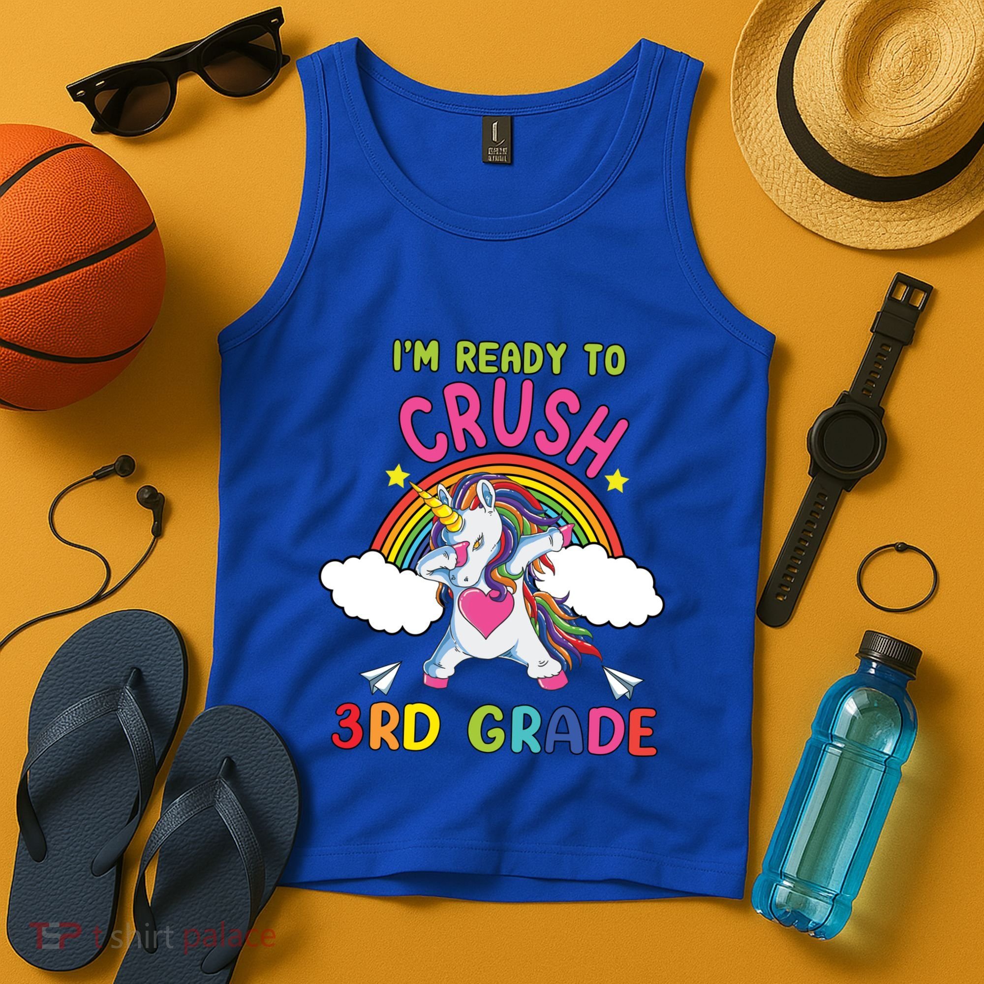 Ready To Crush 3Rd Grade Dabbing Unicorn Back To School Gift Tank Top