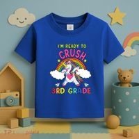 Ready To Crush 3Rd Grade Dabbing Unicorn Back To School Gift Toddler T-Shirt thumb 3