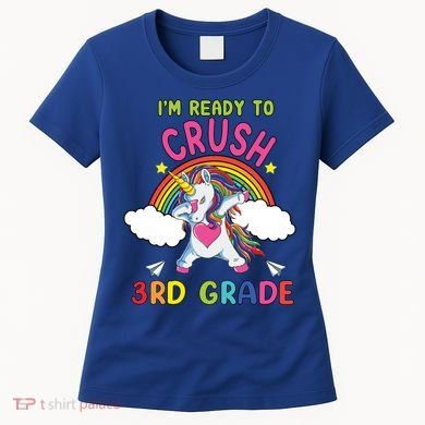 Ready To Crush 3Rd Grade Dabbing Unicorn Back To School Gift Women's T-Shirt