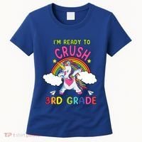 Ready To Crush 3Rd Grade Dabbing Unicorn Back To School Gift Women's T-Shirt thumb 0