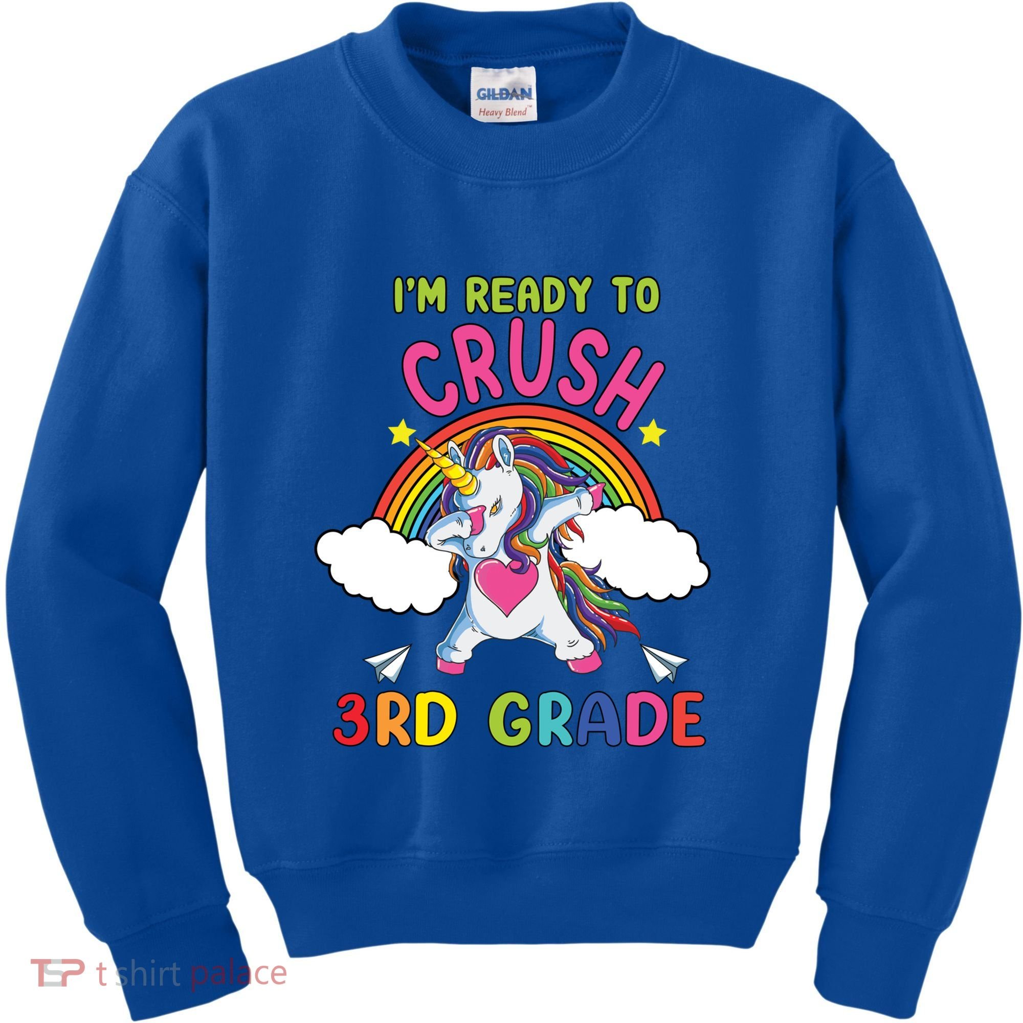 Ready To Crush 3Rd Grade Dabbing Unicorn Back To School Gift Kids Sweatshirt