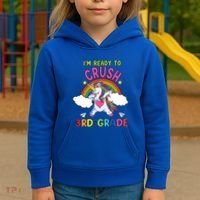 Ready To Crush 3Rd Grade Dabbing Unicorn Back To School Gift Kids Hoodie thumb 3