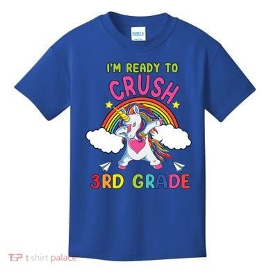 Ready To Crush 3Rd Grade Dabbing Unicorn Back To School Gift Kids T-Shirt