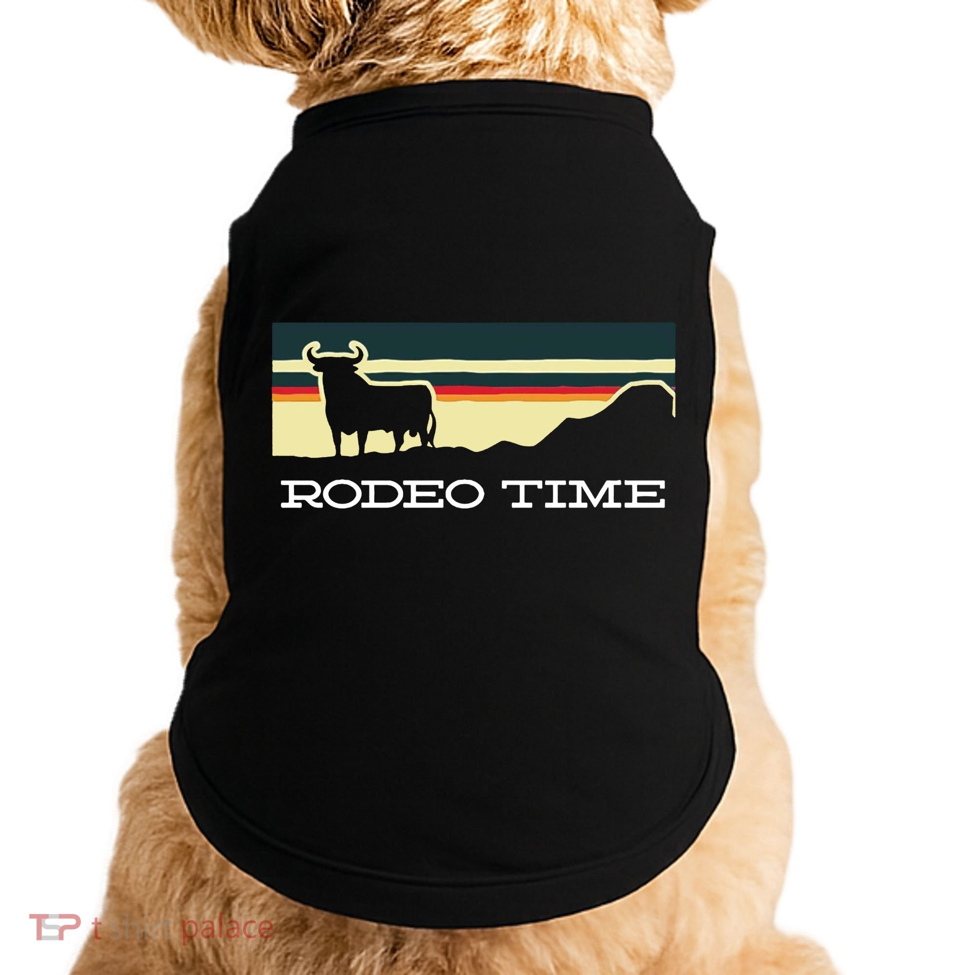 Rodeo Time Cowboy Wild West Cow Horseman Ranch Lasso Boots Doggie Tank