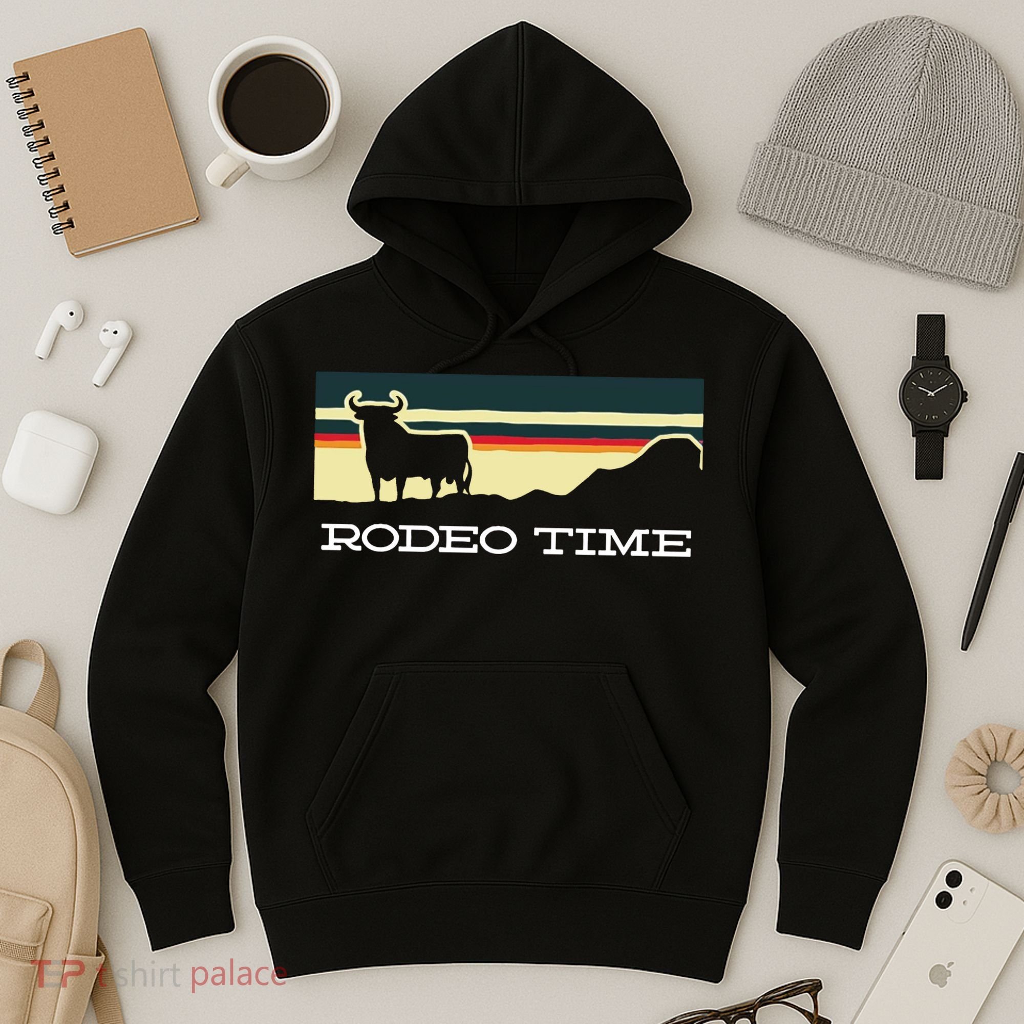 Rodeo Time Cowboy Wild West Cow Horseman Ranch Lasso Boots Hoodie