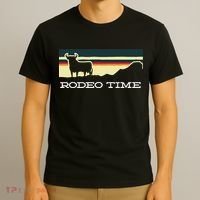 Rodeo Time Cowboy Wild West Cow Horseman Ranch Lasso Boots T-Shirt thumb 3