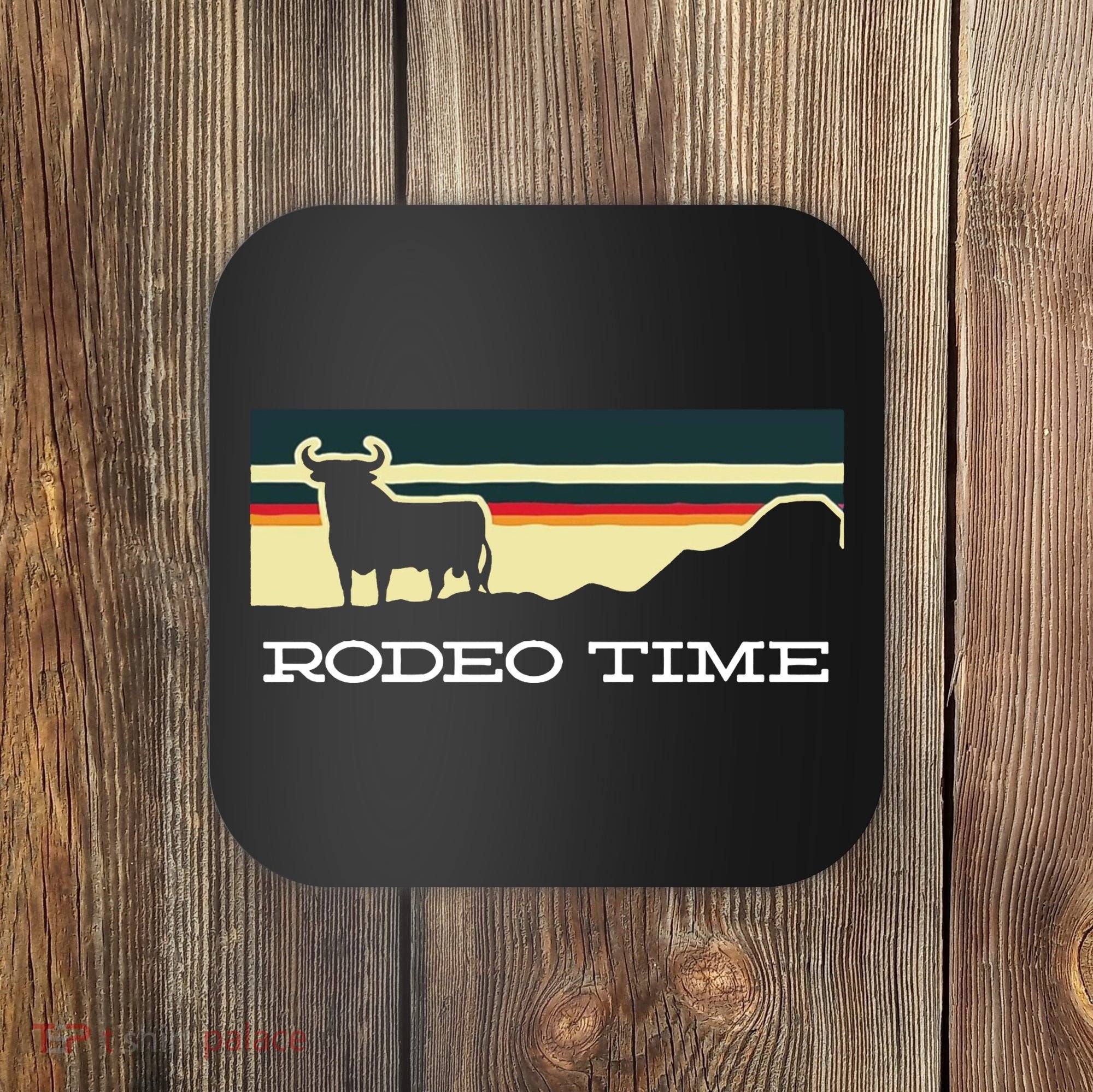Rodeo Time Cowboy Wild West Cow Horseman Ranch Lasso Boots Coaster
