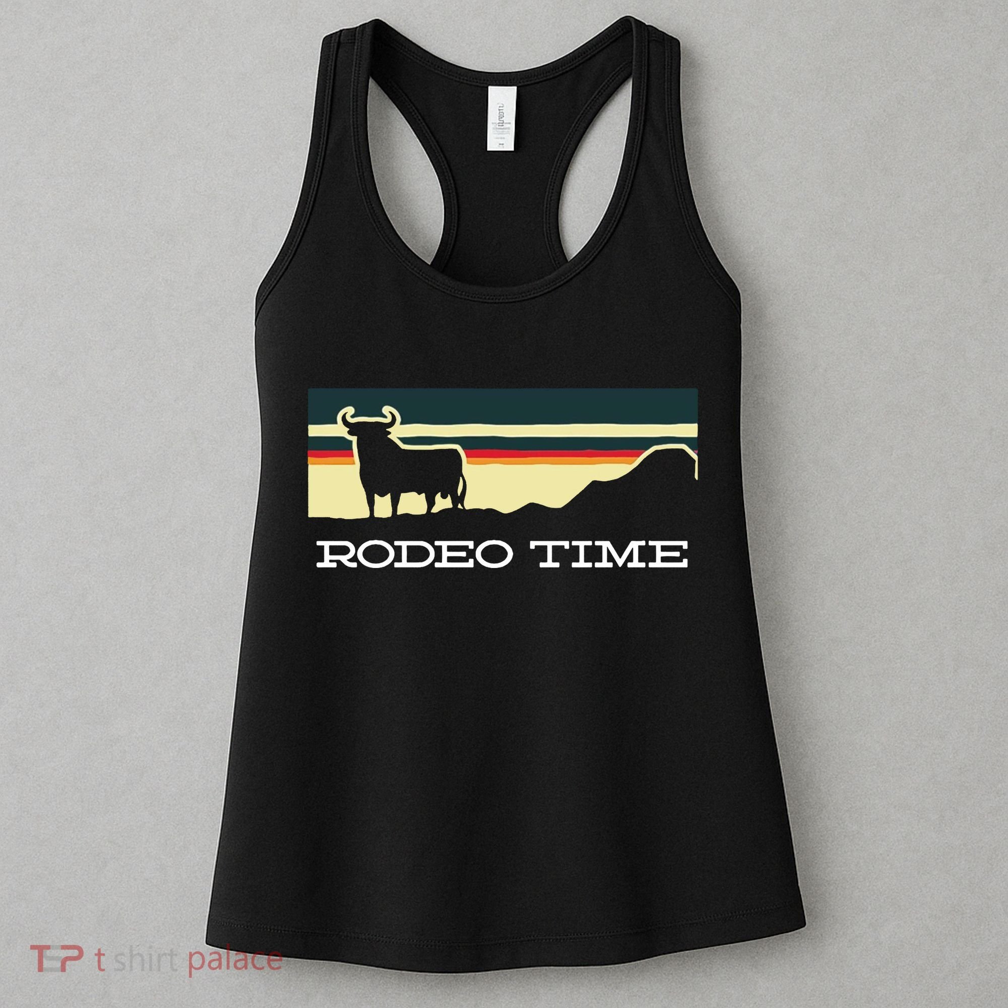 Rodeo Time Cowboy Wild West Cow Horseman Ranch Lasso Boots Women's Tank Top