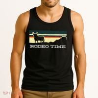 Rodeo Time Cowboy Wild West Cow Horseman Ranch Lasso Boots Tank Top thumb 3