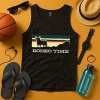 Rodeo Time Cowboy Wild West Cow Horseman Ranch Lasso Boots Tank Top thumb 4