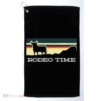 Rodeo Time Cowboy Wild West Cow Horseman Ranch Lasso Boots Golf Towel thumb 0