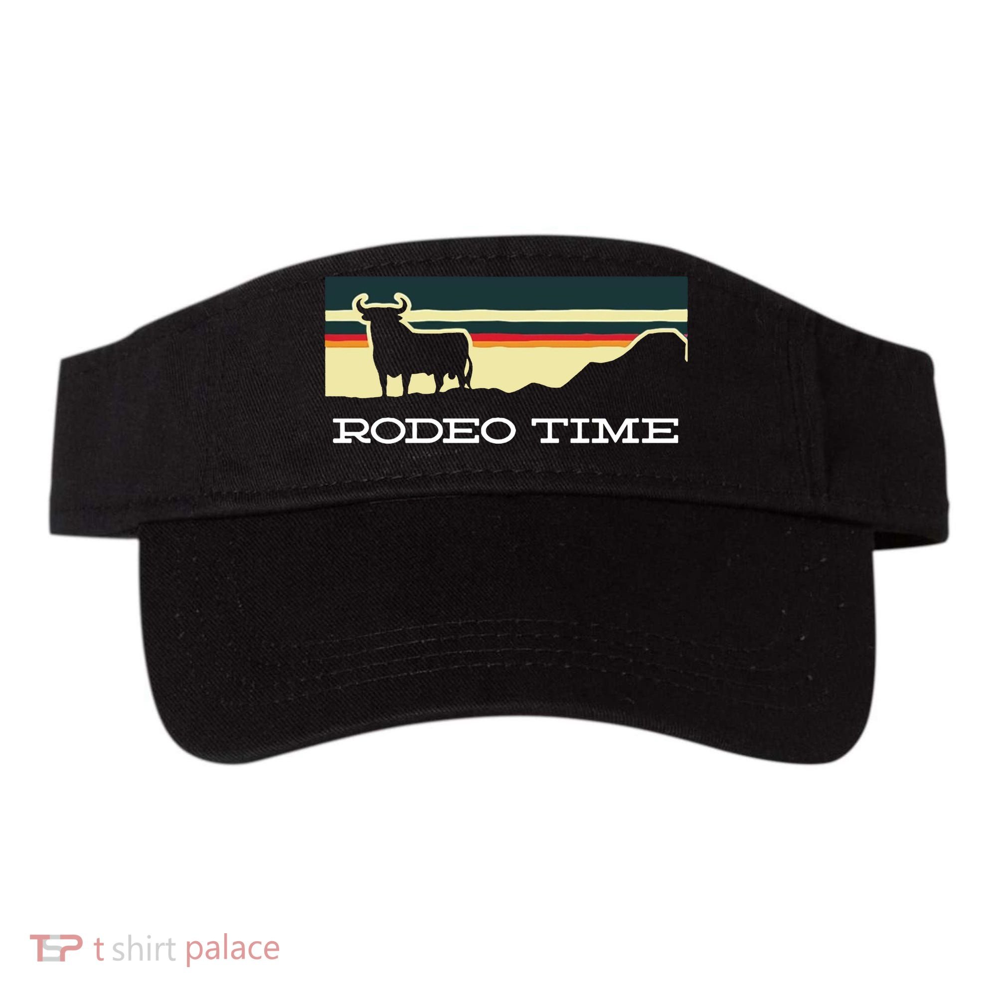 Rodeo Time Cowboy Wild West Cow Horseman Ranch Lasso Boots Visor
