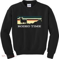 Rodeo Time Cowboy Wild West Cow Horseman Ranch Lasso Boots Kids Sweatshirt thumb 0