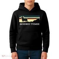 Rodeo Time Cowboy Wild West Cow Horseman Ranch Lasso Boots Kids Hoodie thumb 4