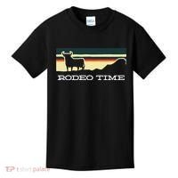 Rodeo Time Cowboy Wild West Cow Horseman Ranch Lasso Boots Kids T-Shirt thumb 0