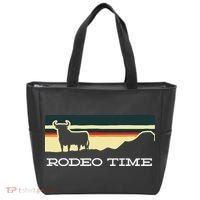 Rodeo Time Cowboy Wild West Cow Horseman Ranch Lasso Boots Tote Bag thumb 0