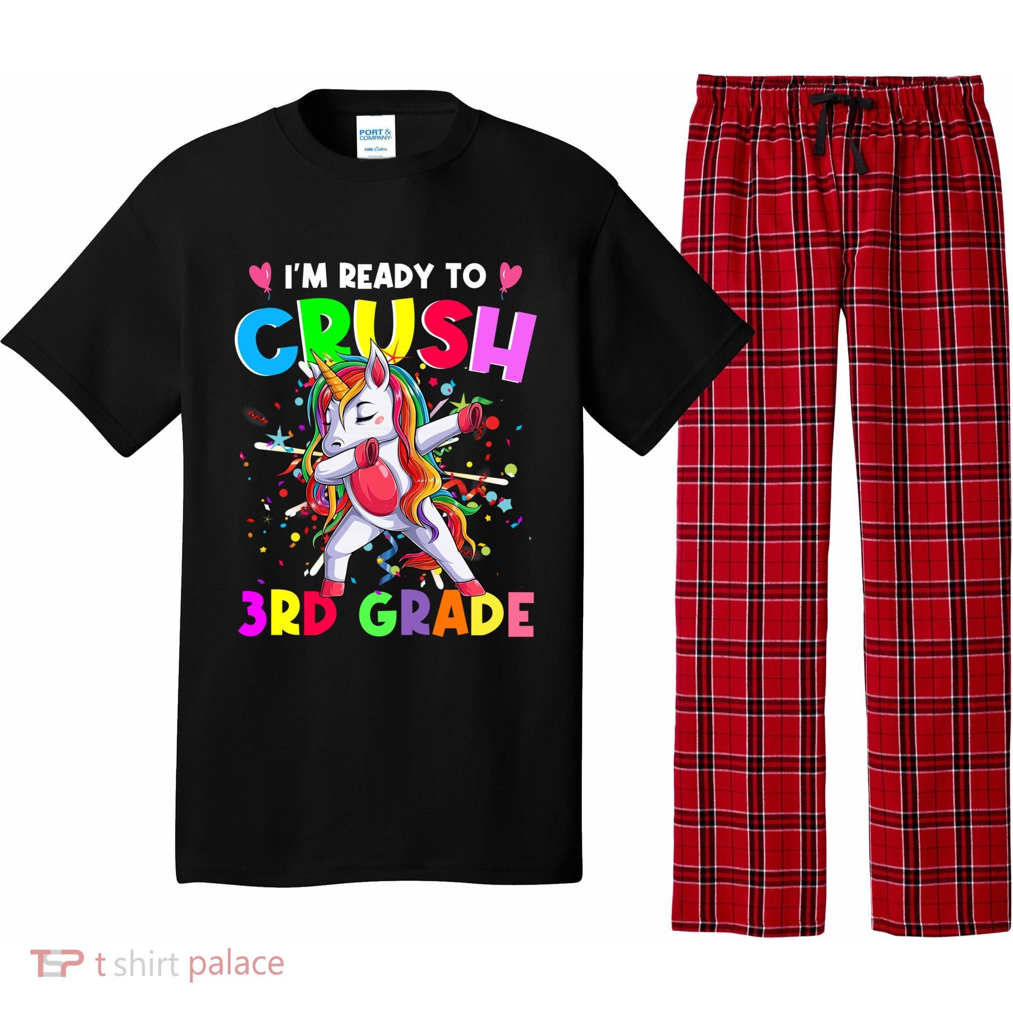 Ready To Crush 3Rd Grade Unicorn Back To School Gift Pajama Set