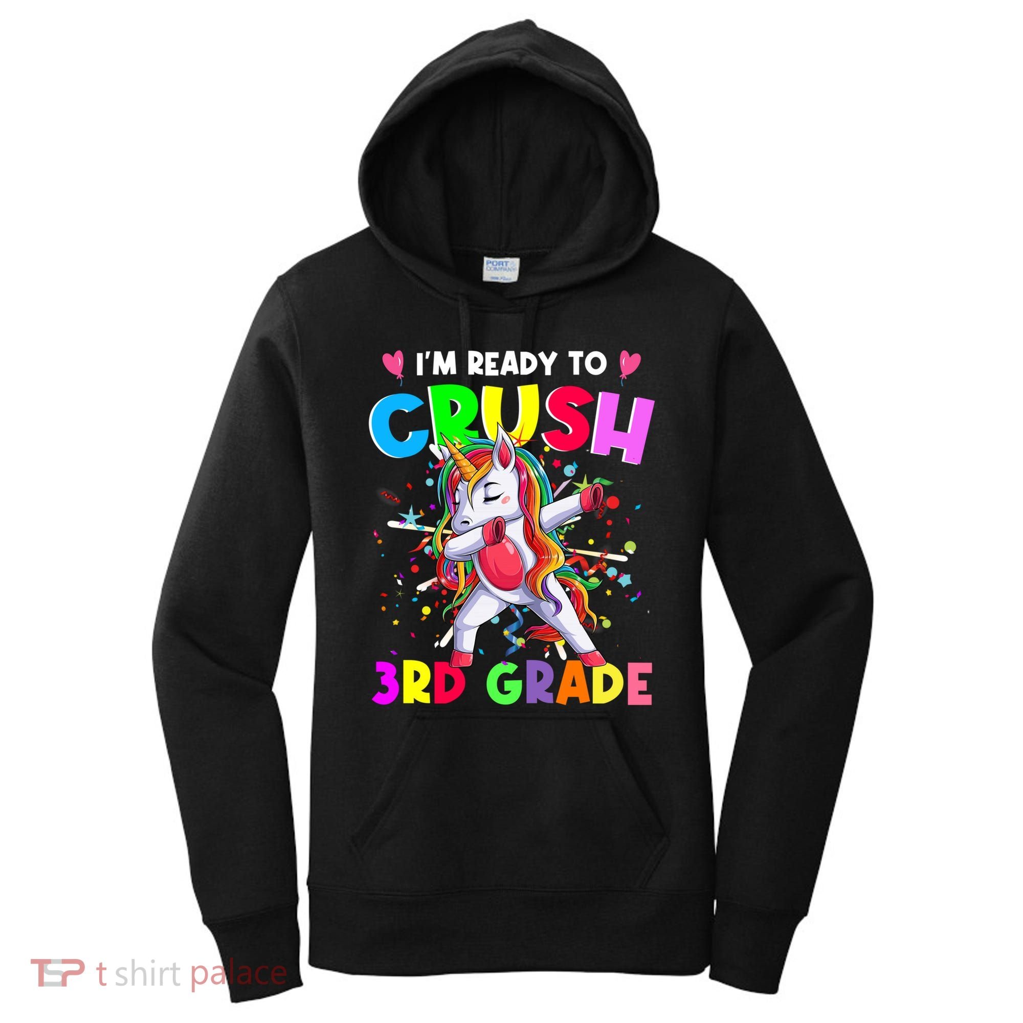 Ready To Crush 3Rd Grade Unicorn Back To School Gift Women's Hoodie