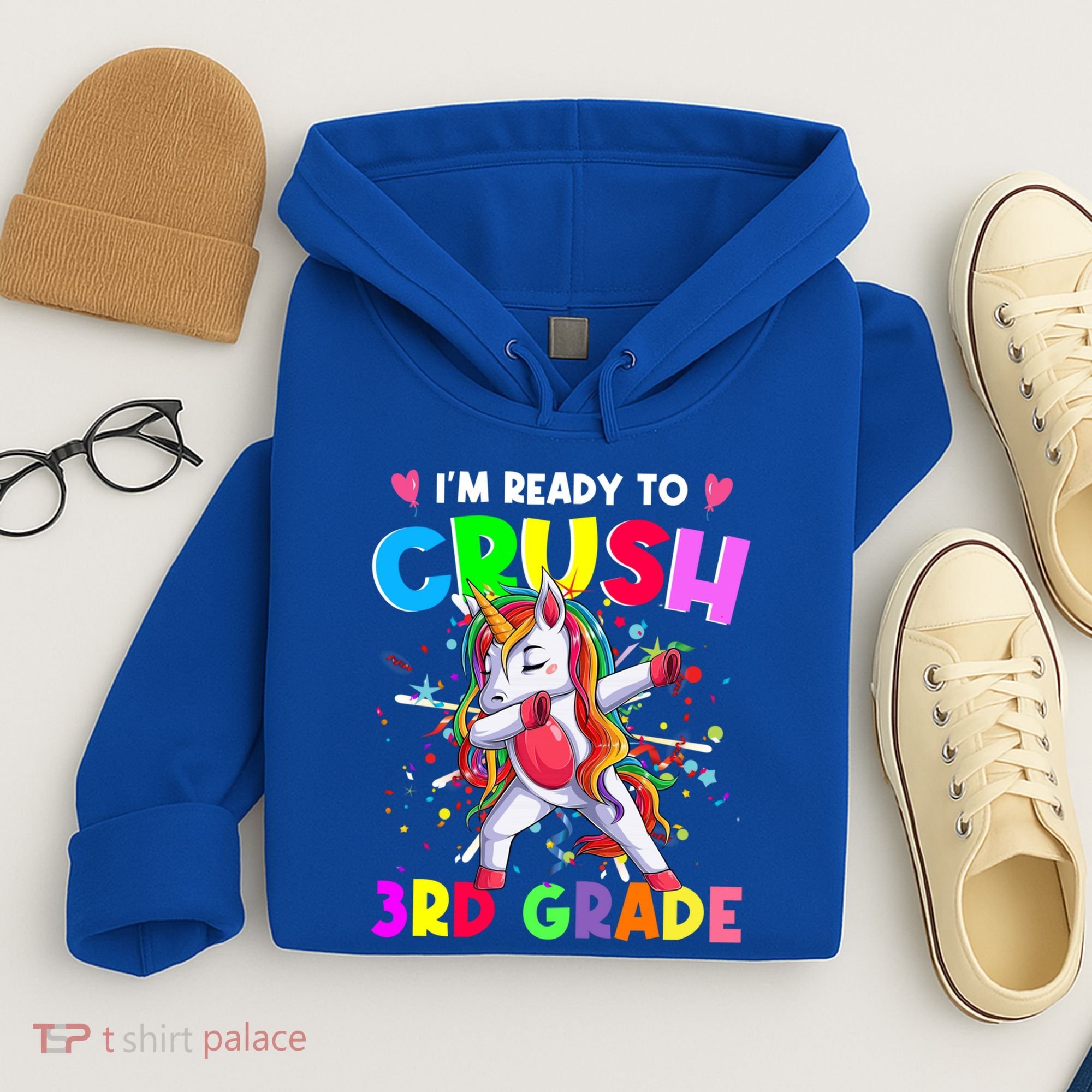 Ready To Crush 3Rd Grade Unicorn Back To School Gift Hoodie
