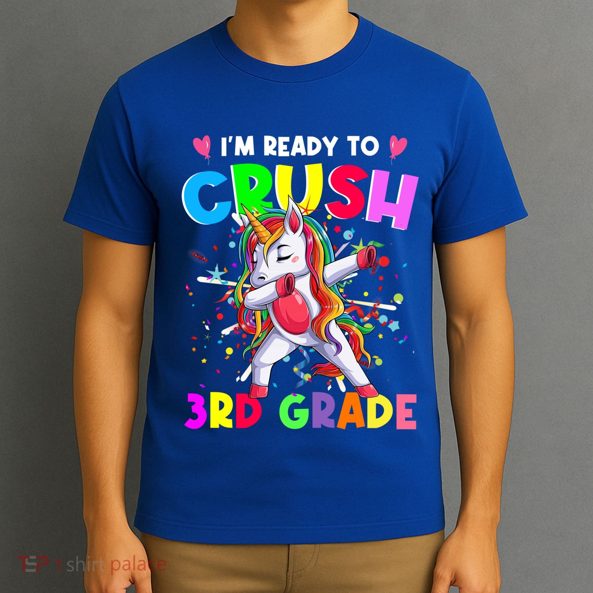 Ready To Crush 3Rd Grade Unicorn Back To School Gift T-Shirt