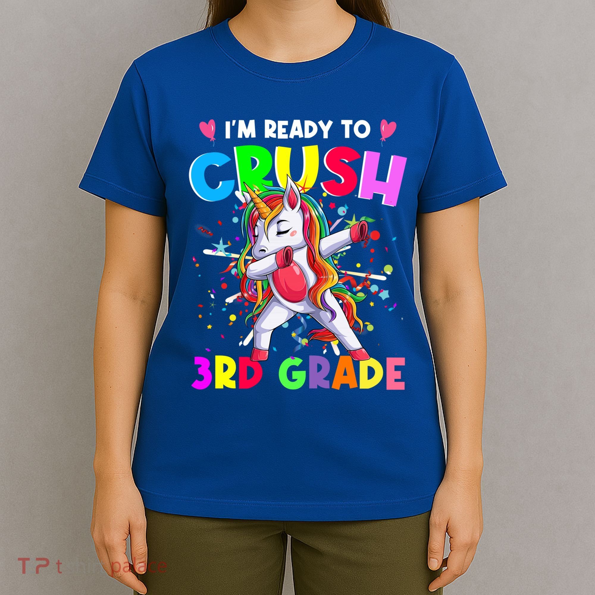 Ready To Crush 3Rd Grade Unicorn Back To School Gift T-Shirt